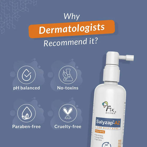 Fixderma Skincare Salyzap Az Body Spray For Acne